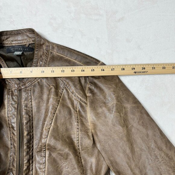 Suzy Shier Women's M Faux Leather Biker Jacket - Stylish Outerwear - Picture 9 of 14